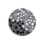 Abstract Nature Black White Rubber Coaster (Round)