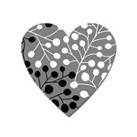 Abstract Nature Black White Heart Magnet