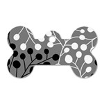 Abstract Nature Black White Dog Tag Bone (One Side)