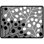 Abstract Nature Black White Two Sides Fleece Blanket (Large)