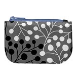 Abstract Nature Black White Large Coin Purse