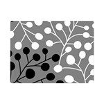 Abstract Nature Black White Premium Plush Fleece Blanket (Mini)