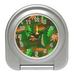 Leaves Foliage Pattern Oak Autumn Travel Alarm Clock