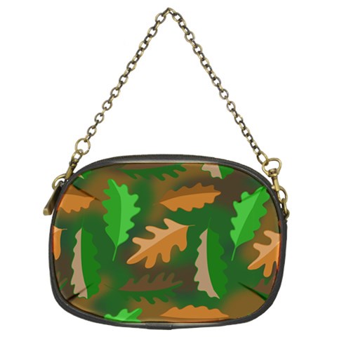 Leaves Foliage Pattern Oak Autumn Chain Purse (Two Sides) from ArtsNow.com Front
