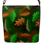 Leaves Foliage Pattern Oak Autumn Flap Closure Messenger Bag (S)