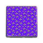 Abstract Background Cross Hashtag Memory Card Reader (Square 5 Slot)