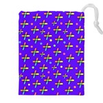 Abstract Background Cross Hashtag Drawstring Pouch (4XL)