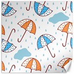 Rain Umbrella Pattern Water Canvas 12  x 12 