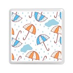 Rain Umbrella Pattern Water Memory Card Reader (Square)