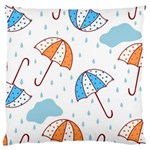 Rain Umbrella Pattern Water Large Cushion Case (One Side)