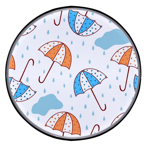 Rain Umbrella Pattern Water Wireless Fast Charger(Black) from ArtsNow.com Front