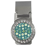 Drawing Flowers Meadow White Money Clips (CZ) 