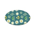 Drawing Flowers Meadow White Sticker (Oval)