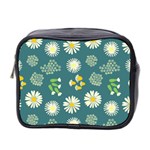 Drawing Flowers Meadow White Mini Toiletries Bag (Two Sides)