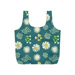 Drawing Flowers Meadow White Full Print Recycle Bag (S)