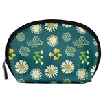Drawing Flowers Meadow White Accessory Pouch (Large)