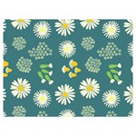 Drawing Flowers Meadow White Two Sides Premium Plush Fleece Blanket (Baby Size)