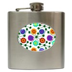 Bloom Plant Flowering Pattern Hip Flask (6 oz)