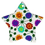 Bloom Plant Flowering Pattern Star Ornament (Two Sides)