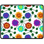 Bloom Plant Flowering Pattern Two Sides Fleece Blanket (Medium)