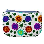 Bloom Plant Flowering Pattern Large Coin Purse