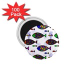 Fish Abstract Colorful 1.75  Magnets (100 pack) 