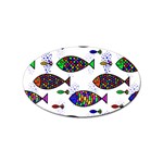 Fish Abstract Colorful Sticker Oval (10 pack)