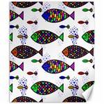 Fish Abstract Colorful Canvas 8  x 10 