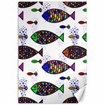 Fish Abstract Colorful Canvas 24  x 36 