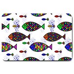Fish Abstract Colorful Large Doormat