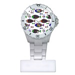 Fish Abstract Colorful Plastic Nurses Watch