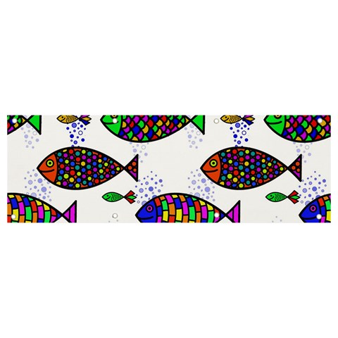 Fish Abstract Colorful Banner and Sign 9  x 3  from ArtsNow.com Front