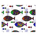 Fish Abstract Colorful Premium Plush Fleece Blanket (Large)