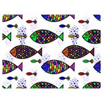 Fish Abstract Colorful Two Sides Premium Plush Fleece Blanket (Baby Size)