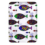 Fish Abstract Colorful Rectangular Glass Fridge Magnet (4 pack)