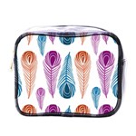 Pen Peacock Colors Colored Pattern Mini Toiletries Bag (One Side)