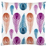 Pen Peacock Colors Colored Pattern Large Cushion Case (Two Sides)