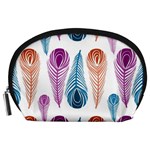 Pen Peacock Colors Colored Pattern Accessory Pouch (Large)
