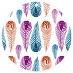 Pen Peacock Colors Colored Pattern UV Print Acrylic Ornament Round