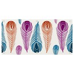 Pen Peacock Colors Colored Pattern Banner and Sign 4  x 2 