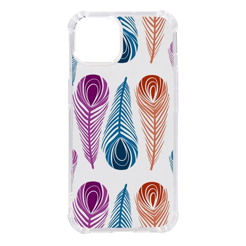Pen Peacock Colors Colored Pattern iPhone 14 TPU UV Print Case from ArtsNow.com Front