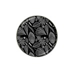 Leaves Flora Black White Nature Hat Clip Ball Marker (4 pack)