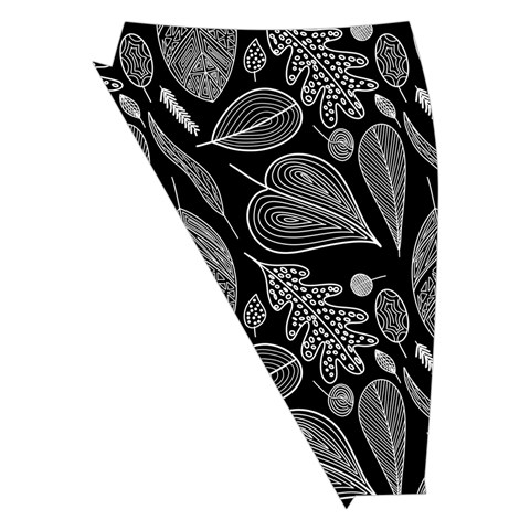 Leaves Flora Black White Nature Midi Wrap Pencil Skirt from ArtsNow.com Front Left