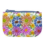 Bloom Flora Pattern Printing Large Coin Purse