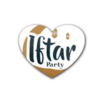 Iftar-party-t-w-01 Rubber Coaster (Heart)