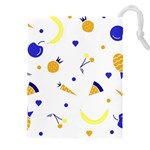 Pattern-fruit-apples-green Drawstring Pouch (5XL)