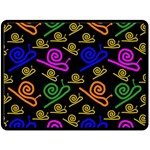 Pattern-repetition-snail-blue Two Sides Fleece Blanket (Large)