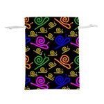 Pattern-repetition-snail-blue Lightweight Drawstring Pouch (L)