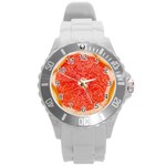 Grapefruit-fruit-background-food Round Plastic Sport Watch (L)