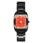 Grapefruit-fruit-background-food Stainless Steel Barrel Watch